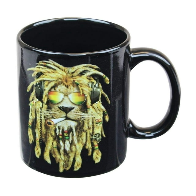 Taza de café JUST FUNKY Reggae Lion, 325 ml, cerámica