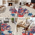 thumbnail image 5 of Area Rug for Living Room, 4th of July Non-Slip Indoor Large Carpet for Bedroom/Dining Room, Independence Day Farmhouse Stars Red Blue Washable Low-Profile Rectangle Floor Runner Rugs - 5 x 8 Ft, 5 of 8