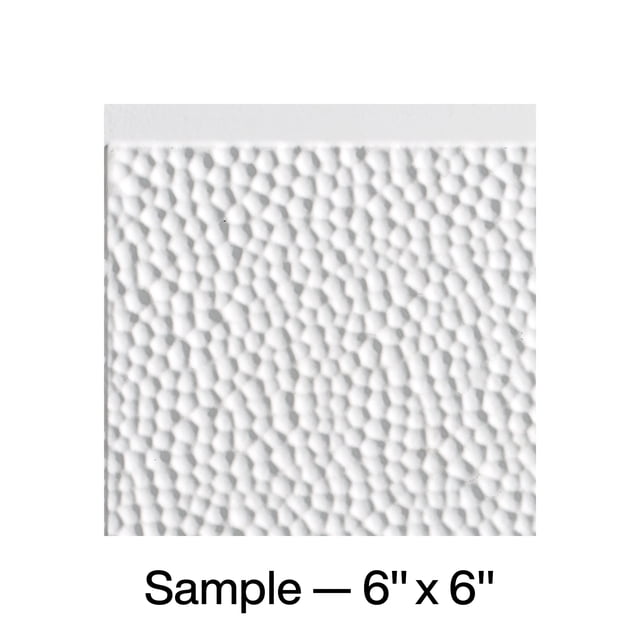 FASÄDE Hammered Decorative Vinyl Backsplash Panel in Matte White (6X6 Inch Sample)