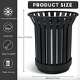 thumbnail image 2 of STICCIO 30gal Commercial Outdoor Trash Can, Heavy-Duty All-Weather Metal, Rust-Proof Waste Receptacle for Parks Streets Patios Public Spaces, 2 of 6