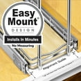 thumbnail image 2 of LYNK PROFESSIONAL® Elite™ Pull Out Cabinet Organizer - 6”x21” - Sliding Spice, Bottle Storage - Narrow Slide Out Drawers for Kitchen Cabinets,- Lifetime Ltd Warranty, Wood and Chrome, 2 of 7