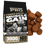Bully Max Muscle Gain Bacon Flavor Soft Chews for Dogs, 10.6 oz. Bag