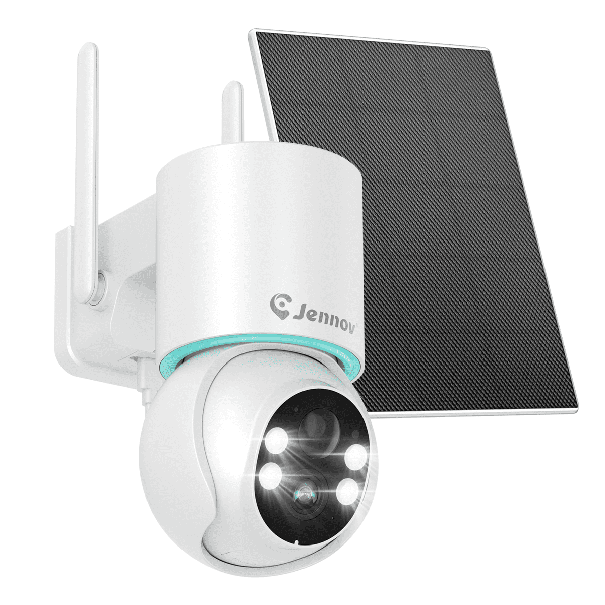 Jennov 2K 360 PTZ Solar Wireless Security Camera Wi-Fi Outdoor Color Night Vision Surveillance Cam