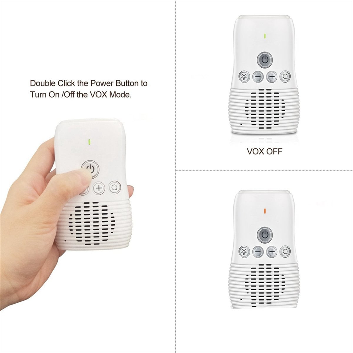 Baby Audio Monitor 2-Way Talk Baby Intercom Wireless Night Light Home Child Device 2.4GHz US-Plug