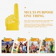 thumbnail image 3 of KONTONTY 3Pcs Yellow Foams Fingers for Cheerleading Sports Events Party Supplies, 3 of 8