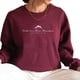 thumbnail image 1 of Camisa de Larga para Mujer con Versículo Bíblico, Sudadera con Estampado " Puede Mover Montañas", Top Informal. Rojo Vino L, 1 of 3