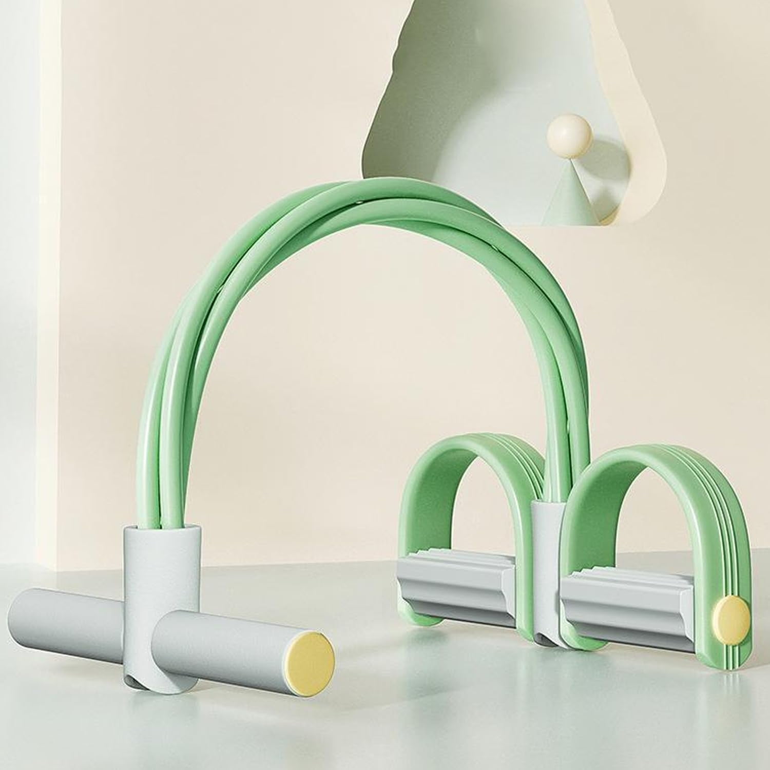 Multifunctional Tension Cor, Comes with a Figure 8 Exercise Bands Upgrade 8 Tube Foot Pedal Resistance Band with Handle Thick Latex Material