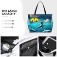 thumbnail image 3 of Balery Hawaiian Ship Dolphin Beach Travel Bag - Water-Resistant, Large Capacity Lightweight Tote with 7 Pockets for Women and Men - Perfect for Beach, Pool, Gym, and Travel, 3 of 7