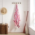 thumbnail image 4 of Better Homes & Gardens Beach Collection Sand-Friendly Pink Striped Cotton-Blend Beach Towel, 4 of 6