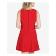 thumbnail image 2 of SPEECHLESS Womens Red Pocketed Scalloped Sleeveless V Neck Short Party Fit + Flare Dress Juniors M, 2 of 2