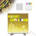 thumbnail image 2 of LED Note Board with Colors, Lighted Acrylic Dry Erase Board, Acrylic Message Board, Illuminated Acrylic Note Board with Colors Notepad with Adjustable Stand and 7 Pens, 2 of 9