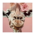 thumbnail image 4 of Acheng Giraffe Flower Pop Surrealism Square Fitted Table Cloths 100% Polyester Fiber 40*40, 4 of 8