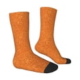 thumbnail image 2 of Goofa Orange Glitter Printed Men's Crew Socks, Soft Durable Breathable Moisture-Wicking with Odor Control Cotton socks, 2 of 9
