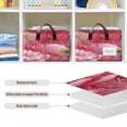 thumbnail image 5 of 2pcs Foldable Iron Frame Storage Basket Open Basket Bins Versatile Organizer for Laundry Bathroom Closet 16.9” x 11.4” x 7.7” Red Chrysanthemum and Dandelion, 5 of 8