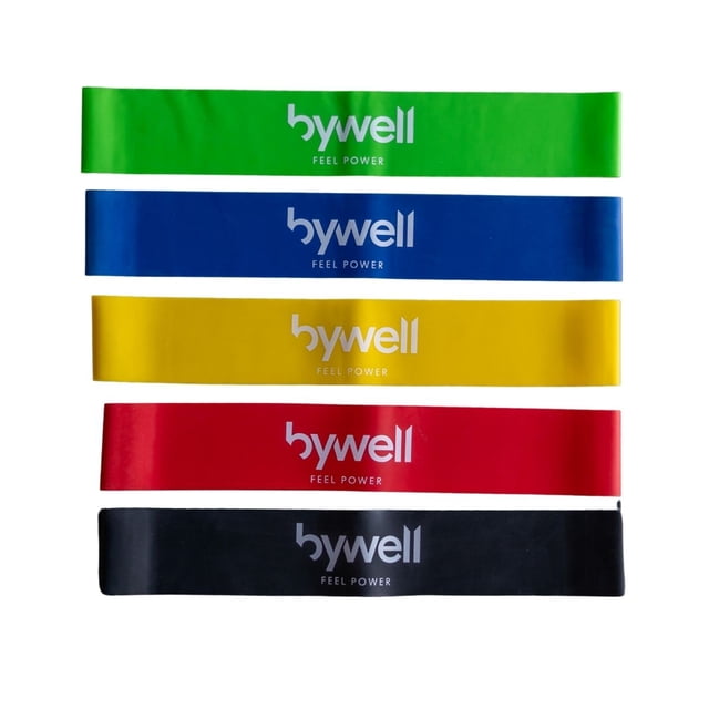 Set De Bandas De Resistencia Bywell Yoga Pilates 5 Niveles