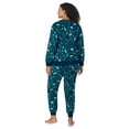 thumbnail image 4 of Aria Women’s Velour V-Neck Long Sleeve Top and Jogger Pajama Set, Sizes XS-4X, 4 of 6