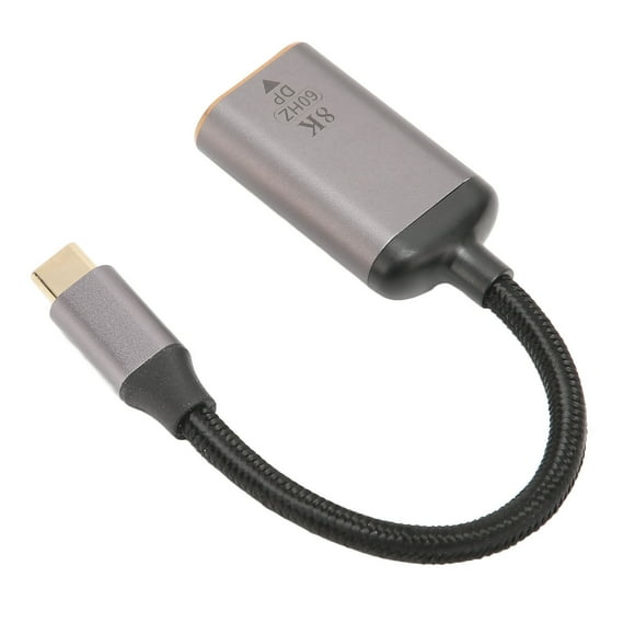 USB C Male To DP Female Adapter, Support DP 1.4 USB C To DisplayPort Adapter 32.4Gbps Bandwidth Aluminum Alloy For Home
