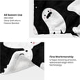 thumbnail image 6 of Spooky Blanket Halloween Throw Blankets Gift for Girls Boys, Black and White Ghost Blanket Plush Soft Fleece Flannel for Toddler Kids Adults Lap Chair Halloween Decor 50"X40", 6 of 6