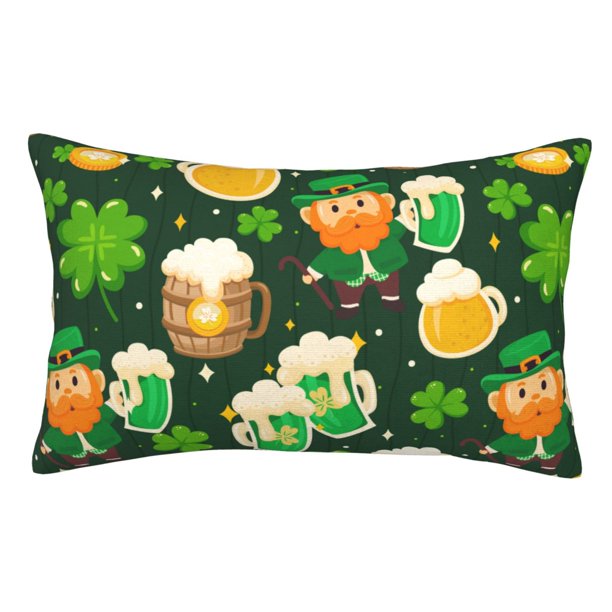 Balery St Patrick's Day10 Funda de Cojín Estampada, Regalos para Mujeres, Regalos de Amor para Ella, Regalos para Novia o Esposa, Funda de Almohada-20"x30"