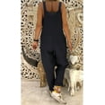 thumbnail image 6 of Douhoow Fashion Women Overalls Casual Loose Pants Pure Color Chic Loose Strap Harem Trousers, 6 of 6