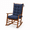 Blue, variant on ROFIEJOX Indoor Rocking Chair Cushion with Ties, 21" x 17" x 3" Back and 17" x 17" x 4" Seat, Tufted Padding, Non-Slip Bottom, Beige