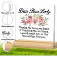 thumbnail image 2 of Best Boss Lady Gifts for Women, Thank You Gifts for Boss Lady, Boss Lady Appreciation Gift, Dear Boss Lady Acrylic Desk Sign Decor 4x4 Inch, 2 of 7