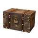 thumbnail image 4 of Caja de almacenamiento vintage, cofre del tesoro pirata, decoración del hogar, joyería coleccionable antigua SG, 4 of 8