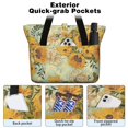 thumbnail image 2 of Tote Bag for Women - Sunflower Shoulder Bag - Large Utility Work Duffle Bag with Zipper Handbag for Travel, Work, Sprots, 2 of 5