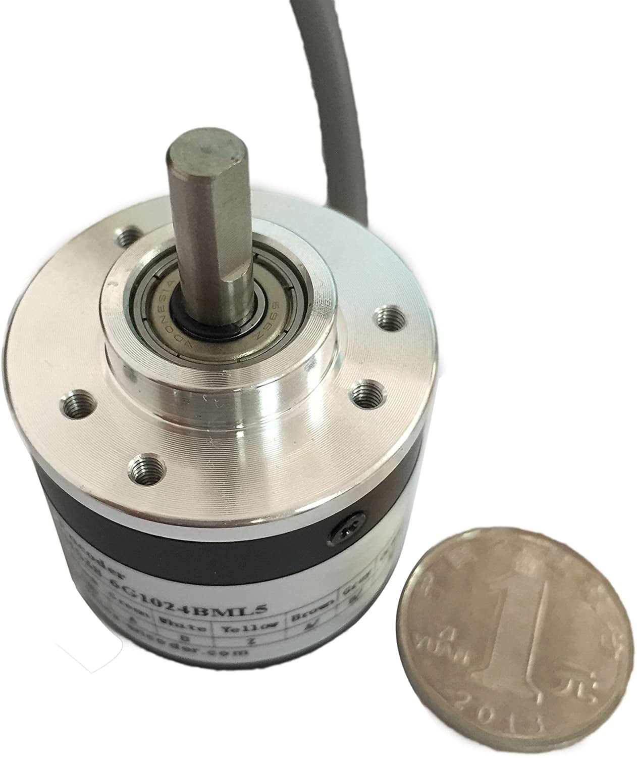 2048PPR, Push-pull with 5-26V Mini Size Diameter 38mm Solid Shaft Rotary Encoder with Different Resolutions