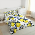 thumbnail image 3 of Manfei Tropical Fruit Full Size Comforter Sets,Cute Lemon Bedding Comforter Set,Yellow Blue White Bedding Sets For Child,Breathable Home Decor Reversible,3 Pieces, 3 of 8