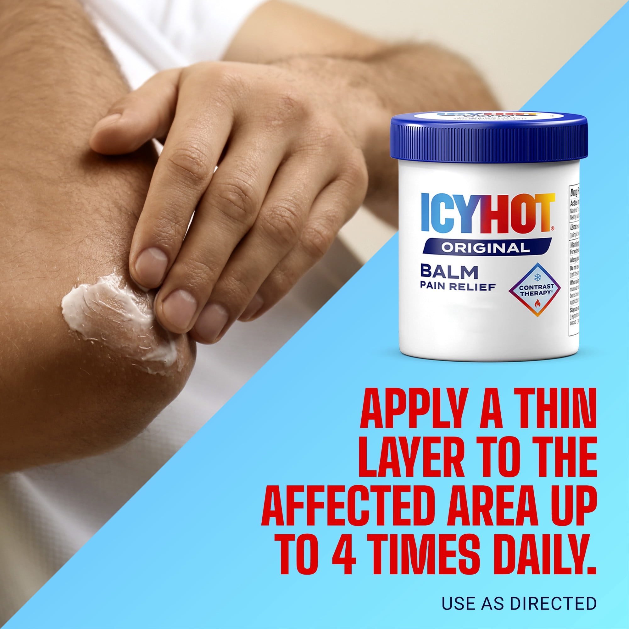 Icy Hot Original Pain Relief Balm, Fast-Acting Pain Relief With Menthol 7.6% and Methyl Salicylate 29%, Ice and Heat Contrast Therapy for Backaches, Joints, Muscle Strains and Arthritis, 3.5 oz