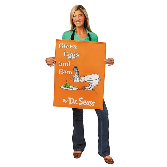 Dr Seuss Green Eggs And Ham Book Quik Change™ Adult Costume Kit | One Size