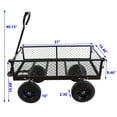thumbnail image 3 of Jopath Tools cart Wagon Cart Garden cart trucks make it easier to transport firewood blue (Black solid wheels wagon cart), 3 of 6