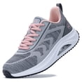 thumbnail image 1 of Zapatos para caminar Gyeice Air Arch Support para mujer, color gris y rosa 10.5, 1 of 6