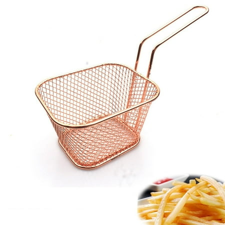 

Riapawel 4 Pack Stainless Steel Square Chip Fryer Baskets for Party Restaurant Style Square Chip Food Table