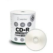Smart Buy 52X CD-R 700MB 80Min Silver Inkjet Hub Printable Data Blank Media Recordable Disc 100 Pack