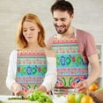 thumbnail image 3 of Colorful Pioneer Flower Pattern Apron-Garden Aprons for Women with Pockets-Cotton Linen Waterproof Kitchen Cooking Gardening Aprons Adjustable for Kitchen,Cooking,BBQ and Salon 33x27 Inch, 3 of 7