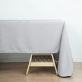 thumbnail image 4 of BalsaCircle 6 Pieces 60" x 126" Silver Rectangle Polyester Tablecloths Table Cover Linens, 4 of 8