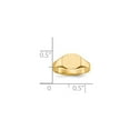thumbnail image 5 of Real 14kt Yellow Gold Signet Ring 7.5mmx6mm Solid Back Size: 3; for Adults and Teens; for Women and Men, 5 of 5