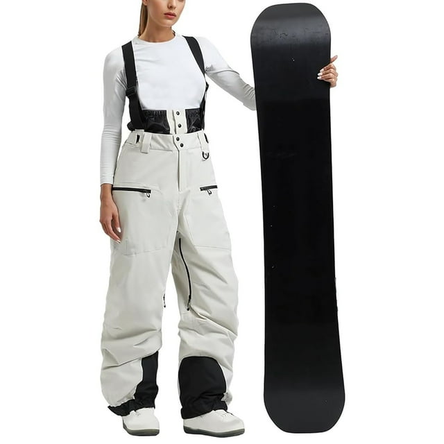 Timegard Overalls for Women 1 Piece Elastic High Waist Zipper Loose Snowboard Rompers Outdoor Ski Active Jumpsuit
