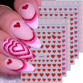 thumbnail image 1 of Adhesivos para uñas ZASKHLD 3D autoadhesivos con forma de corazón de San Valentín, 6 unidades, 1 of 9