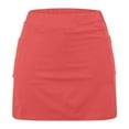 thumbnail image 5 of Blmnix Comfy Shorts for Women Trendy Red High Skort Solid Plus Size Polyester Running Stretchy Girls Pants, 5 of 5