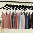 thumbnail image 3 of Spaghetti Strap Tank Tops Women Halter V Neck basic Camis Sleeveless summer loose Camisole plus size FJH, 3 of 7