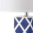 thumbnail image 7 of SAFAVIEH Garden Lattice 27 in. H Geometric Table Lamp, Navy, Set of 2, 7 of 7