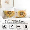thumbnail image 3 of Boho Sunflower Body Pillow Cover – Soft & Breathable, Hidden Zipper, 20"x54", Vintage Floral Print with Butterflies & Bees – Gift for Side Sleepers, Pregnancy, Farmhouse Decor, 3 of 4