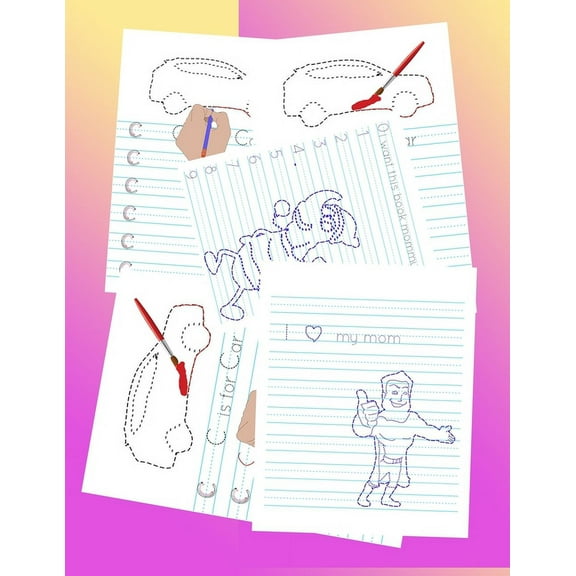 Learning ABC Alphabet: Kids and Mom Will Enjoy This Writing Letters, (Paperback)