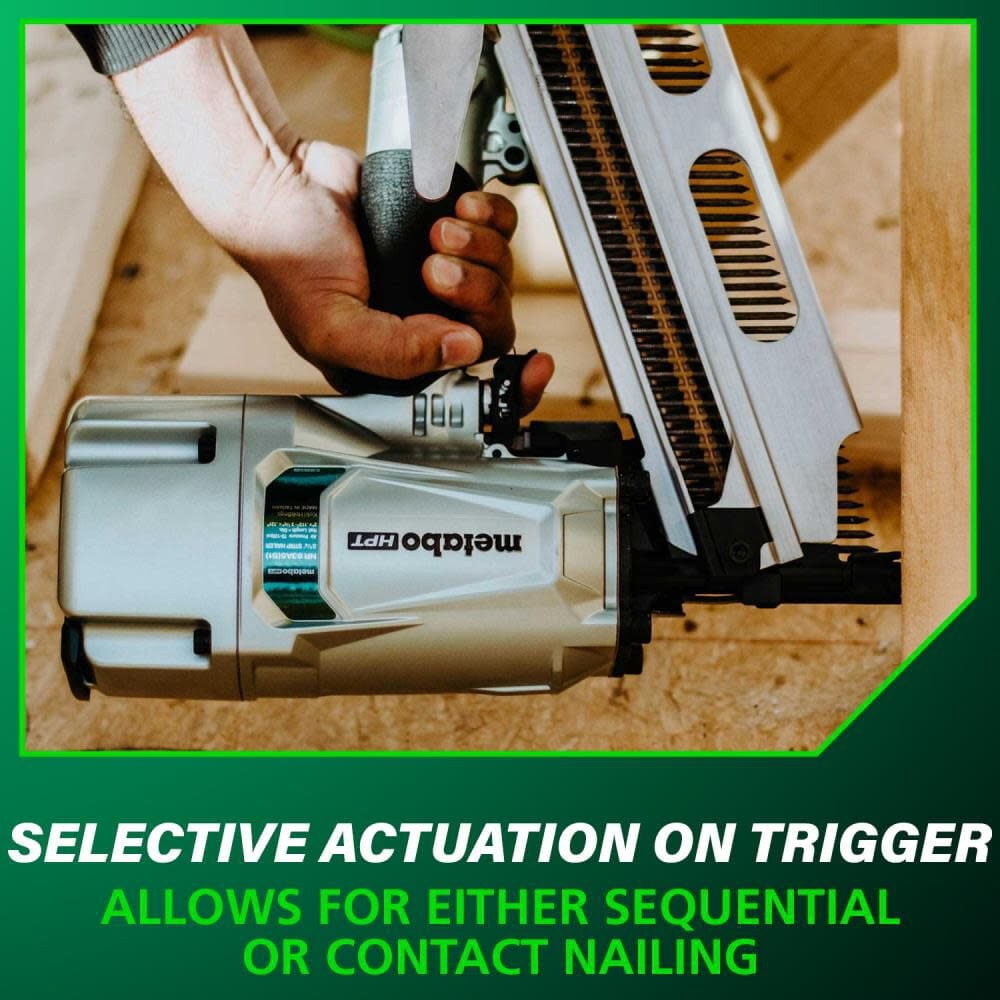 Metabo HPT NR83A5S1M Pneumatic Framing Nailer Nail Gun, 3 Piece
