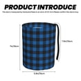 thumbnail image 3 of Kdxio Blue Black Plaid Car Trash Can Garbage Car Accessories Trash Can Car Waste Bin for for Driver and Passenger Any Vehicle, 3 of 7