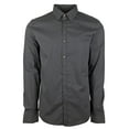 thumbnail image 4 of Men's Slim Fit Geometric Lines Long Sleeves Shirt-BLK-Small, 4 of 4