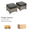 thumbnail image 6 of Ovios Outdoor Patio Ottoman with Cushion Wicker Coffee Table Extra Seat for Garden, Backyard, Porch, or Balcony, 6 of 6